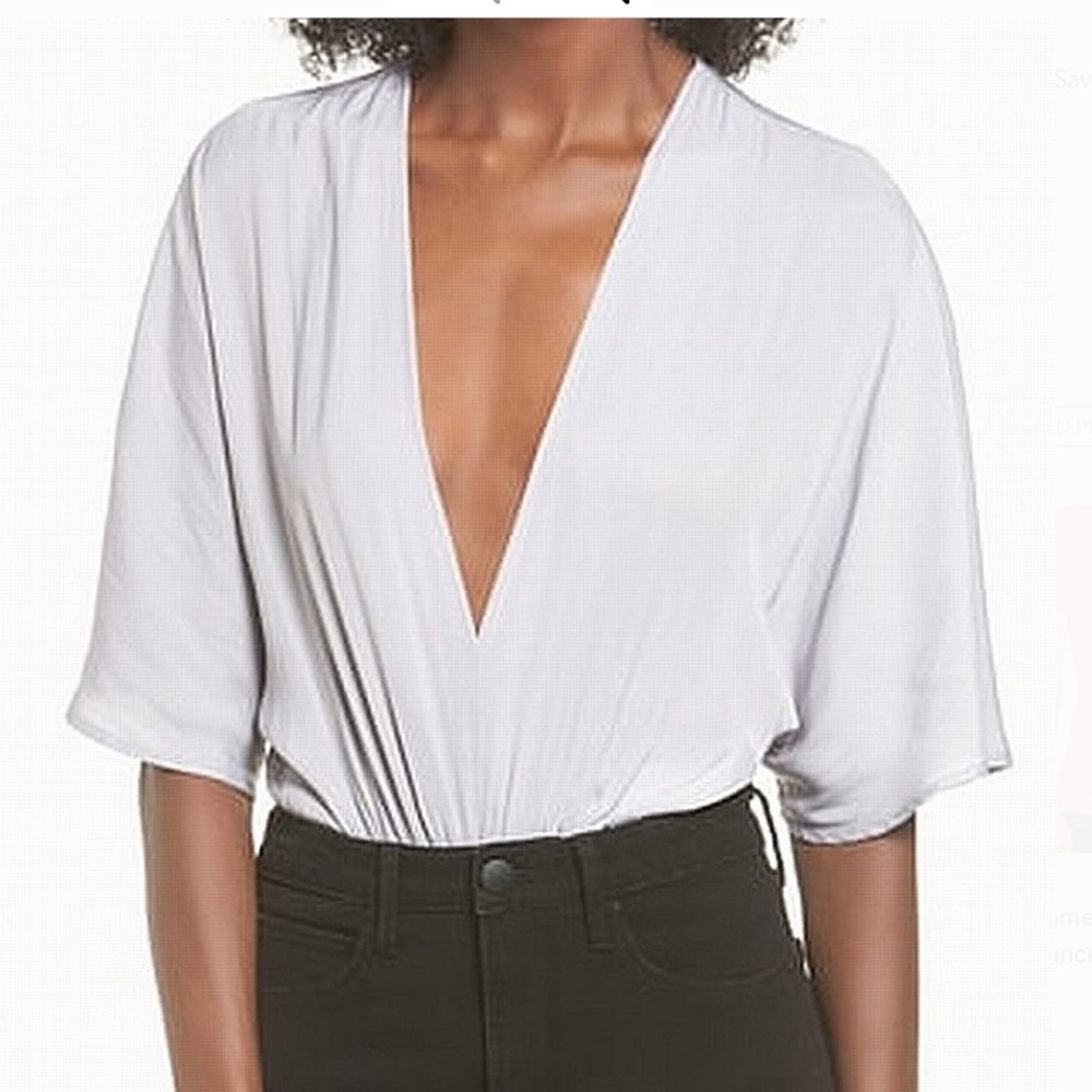 NWOT ASTR the label bodysuit grey XS